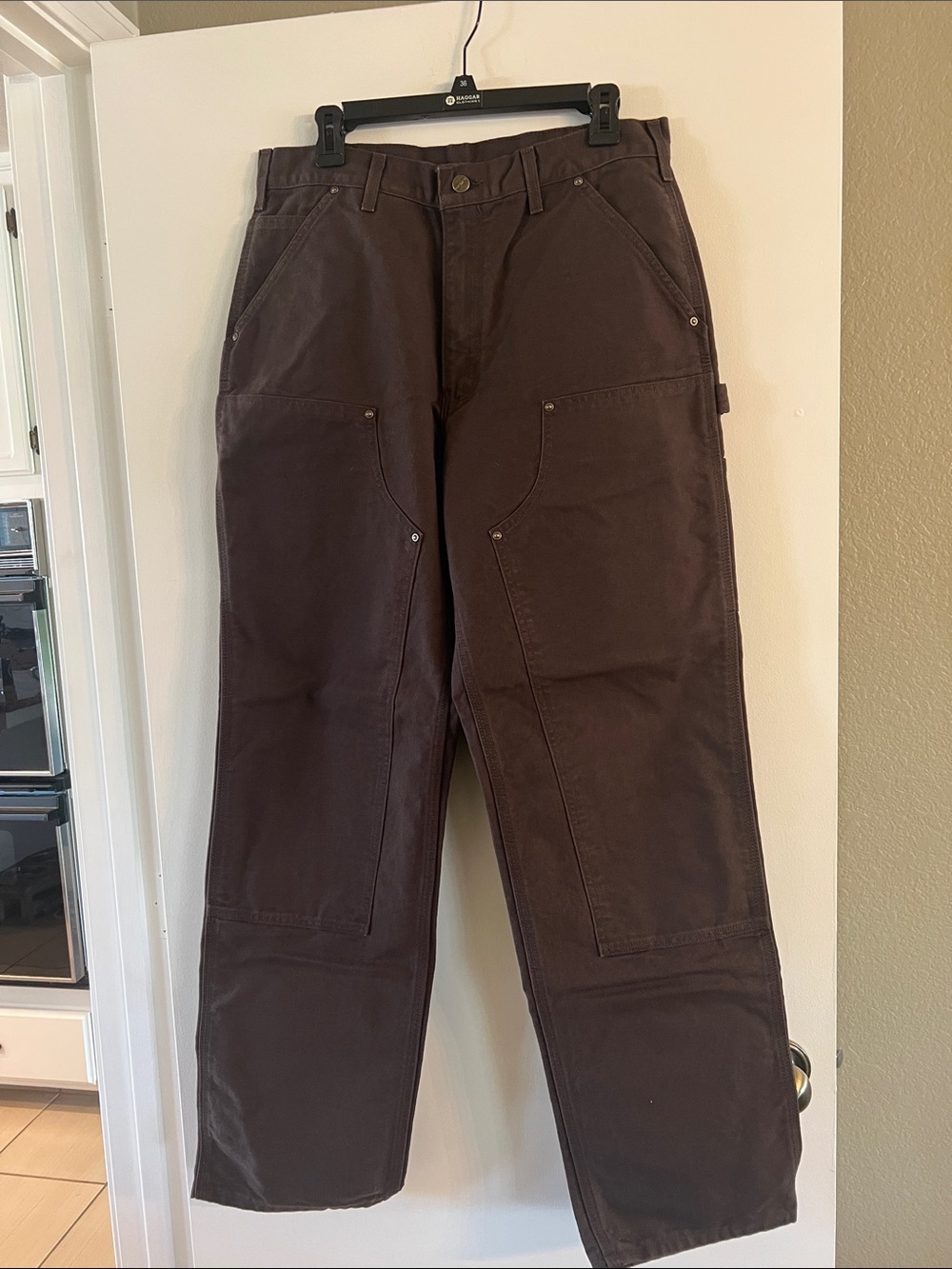 Carhartt loose fit washed duck double front utility work pant 33x34 NWT